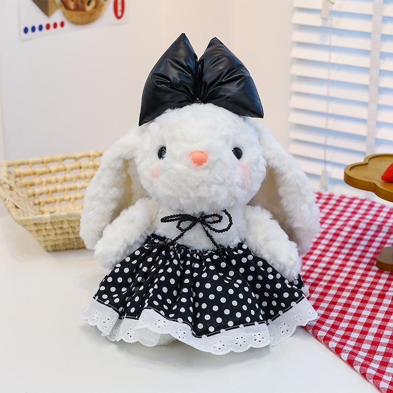 Lop Ear Bow Flower Dress Cartoon Ornament Plush Toy Car Keychain Backpack Girl