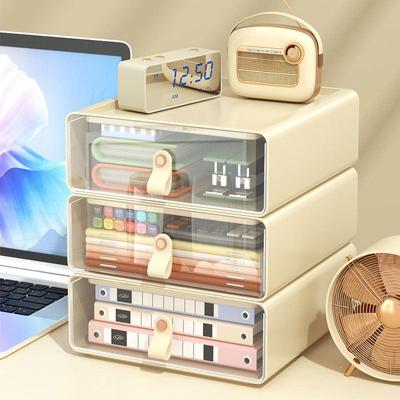 Multi-Layer Desktop Storage Box: Creative, Large-Capacity, Multi-Function Drawer for Office and Student Stationery