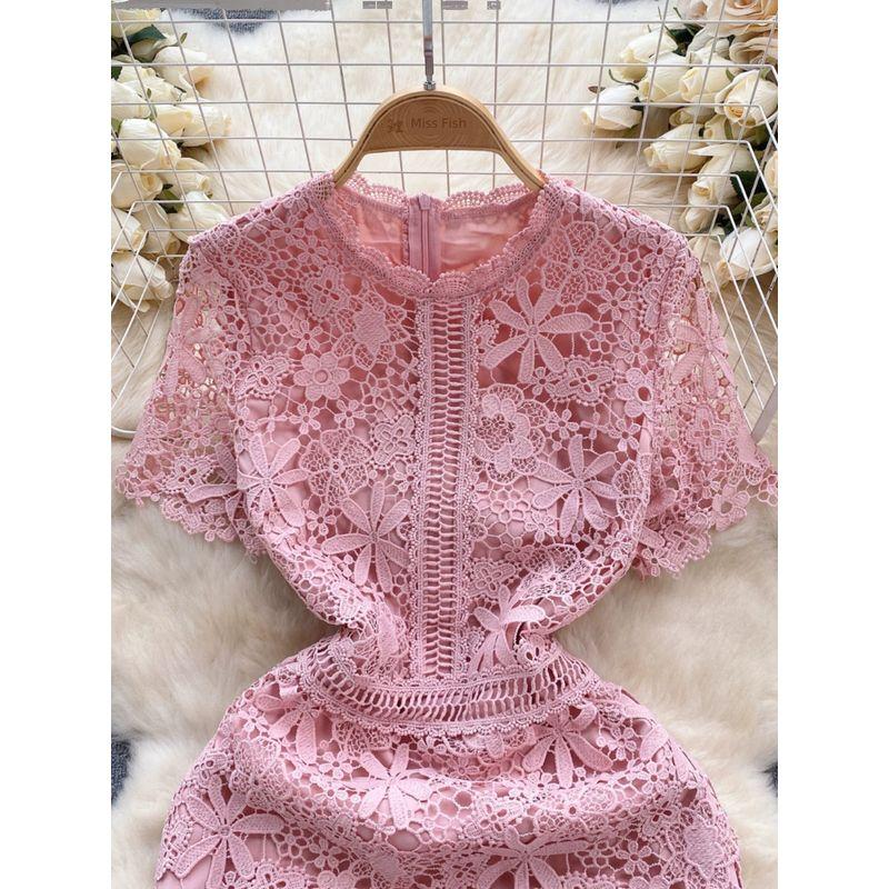 Silm Spring and Summer Cut Out Crocheted Water Soluble Dress Lace