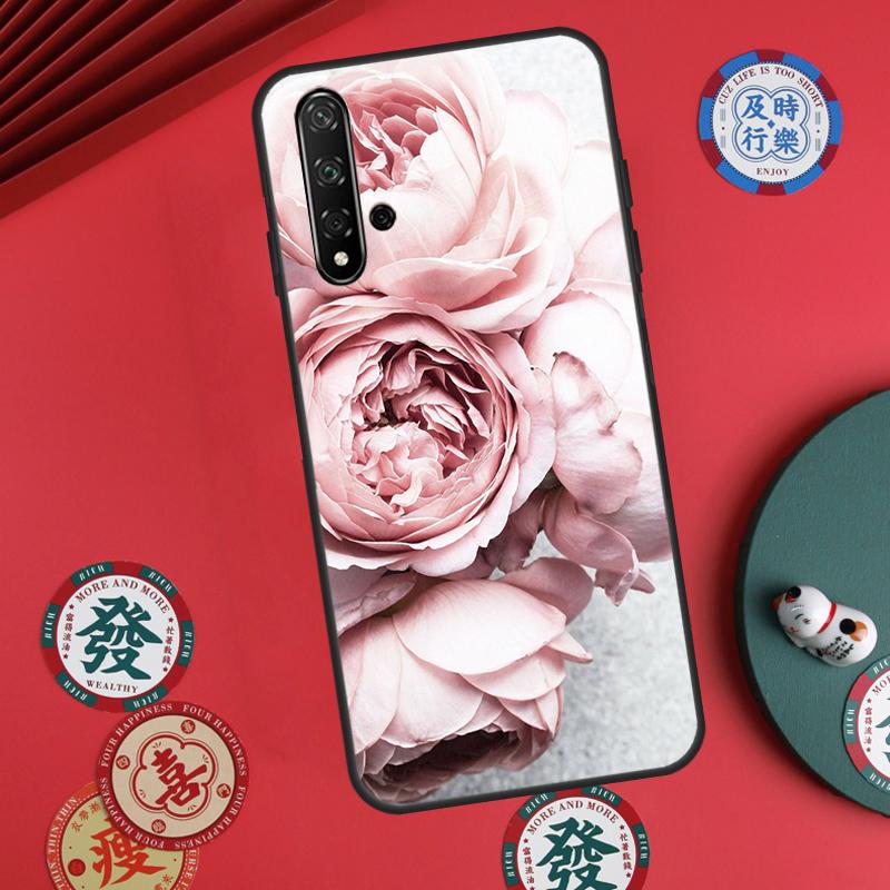 Elegant Pink Purple Peony Flower For Huawei Nova Y60 Y70 Y90 Y72 Y73 Y61 Y91 7i 8i 11i 12i 12s 9 10 SE P20 P30 P40 Lite Case