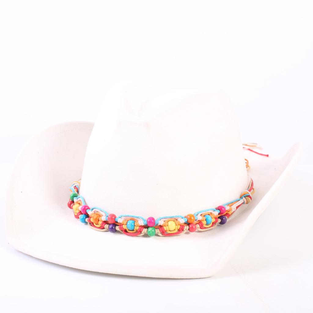 Popolare cappello da cowboy western classico in camoscio europeo e americano, cappello a tesa larga moda uomo e donna per l'ombra