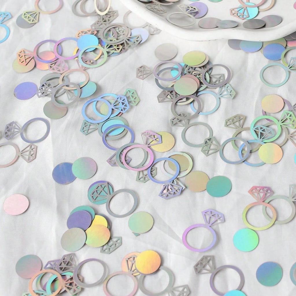 Colorful Gold Glitter 'I DO' Engagement & Wedding Confetti Decorations