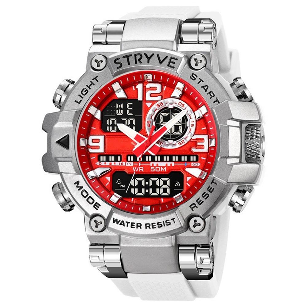 

Findtime Men s Digital Watch, Multifunctional Analog and Dual Time, Military Style, Large Screen, Luminous LED Light, Alarm, Alarm Clock, Stopwatch,