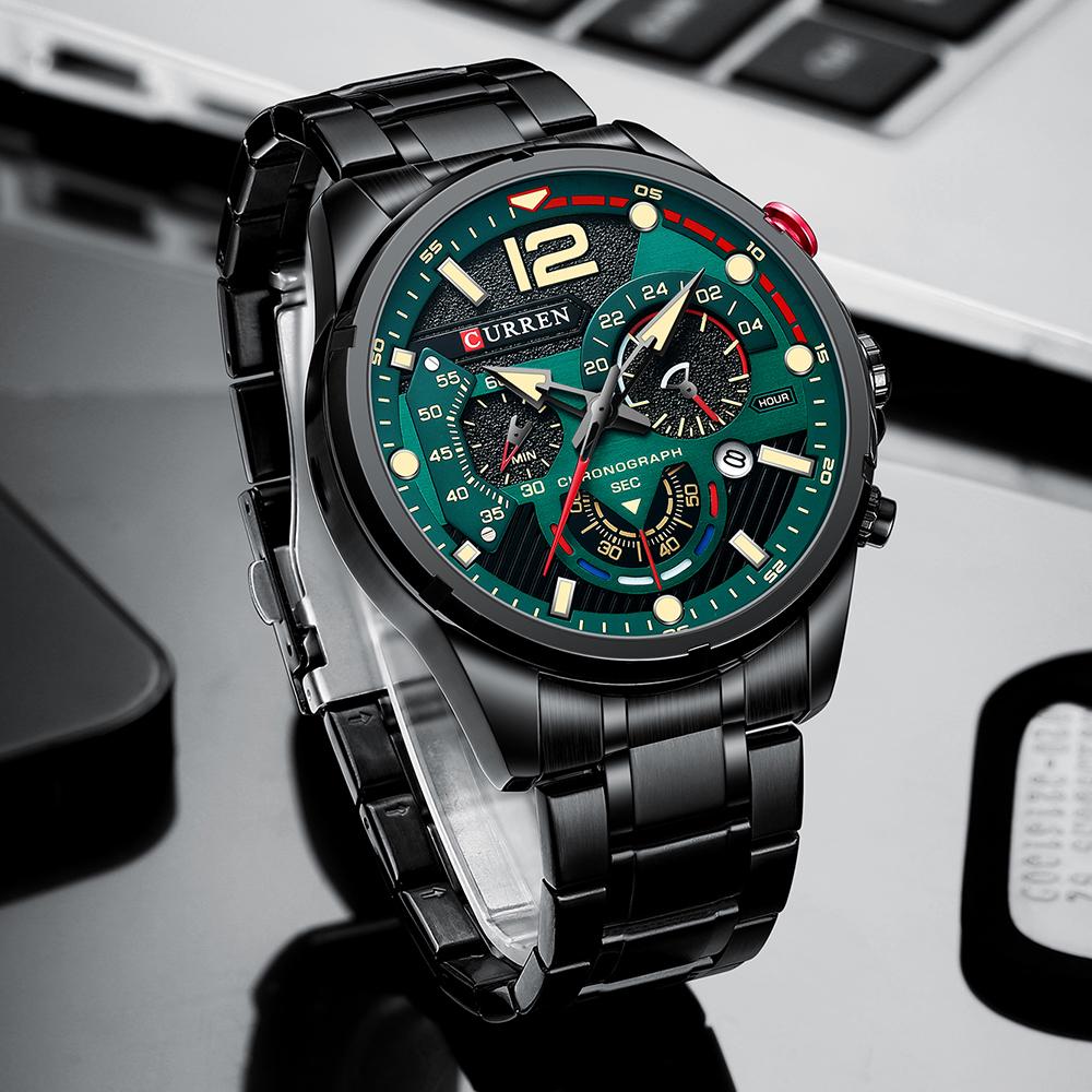 CURREN Men's Fashion Watch Top Luxury Quartz Watch Casual Slim Waterproof Luminous Sports Date Watch Men's Relogio Masculino