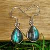 Solid 925 Sterling Silver Labradorite Gemstone Dangle Earring Gift For Her Boho Jewelry Silver Gifts