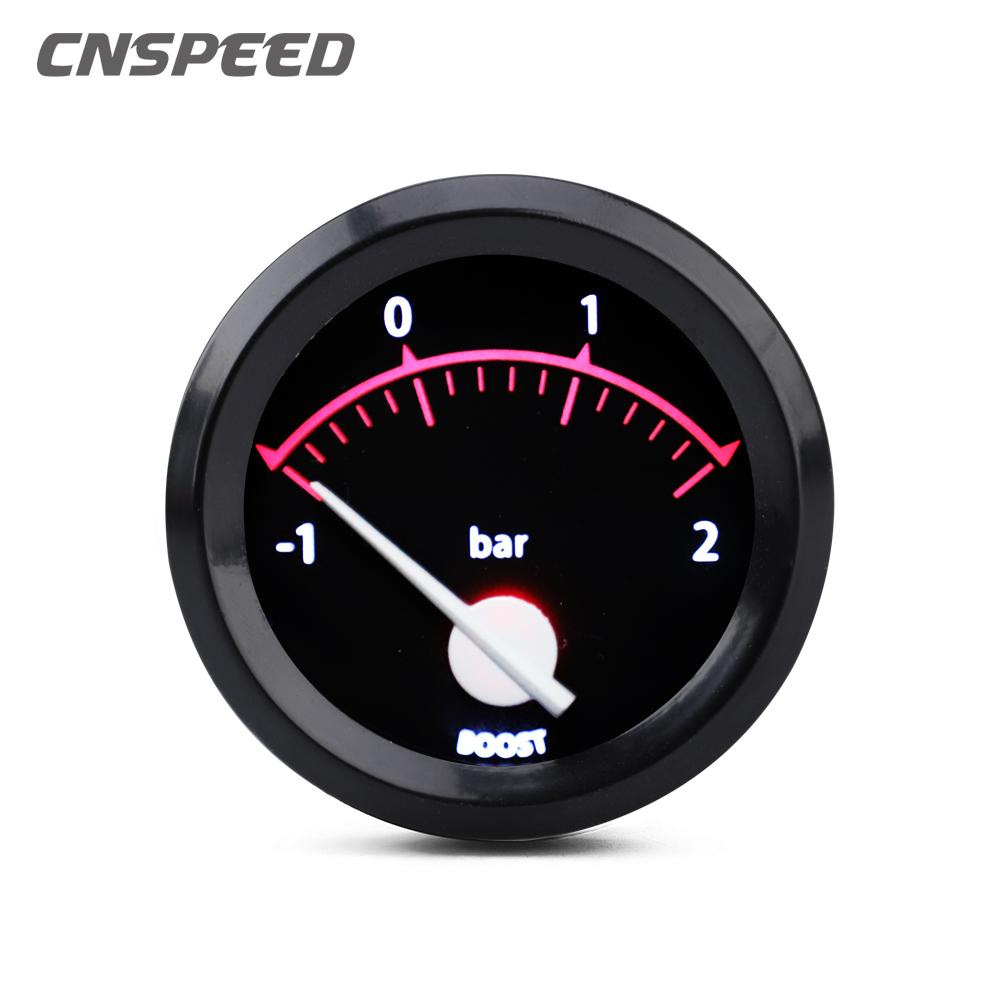 2" 52mm 12V Racing Car Turbo Boost Gauge Water Temperature Tachometer RPM Gauge Oil Pressure With Sensor Volt Meter Pointer LED