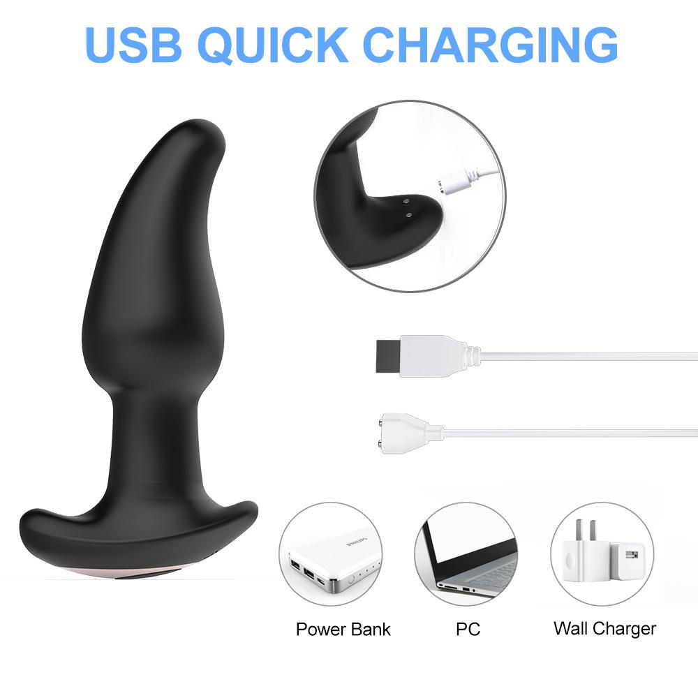 Remote Control Rotating Beads Anal Plug - Wearable Vibrating Prostate Massager for Men & Women, Discreet Adult Toy
