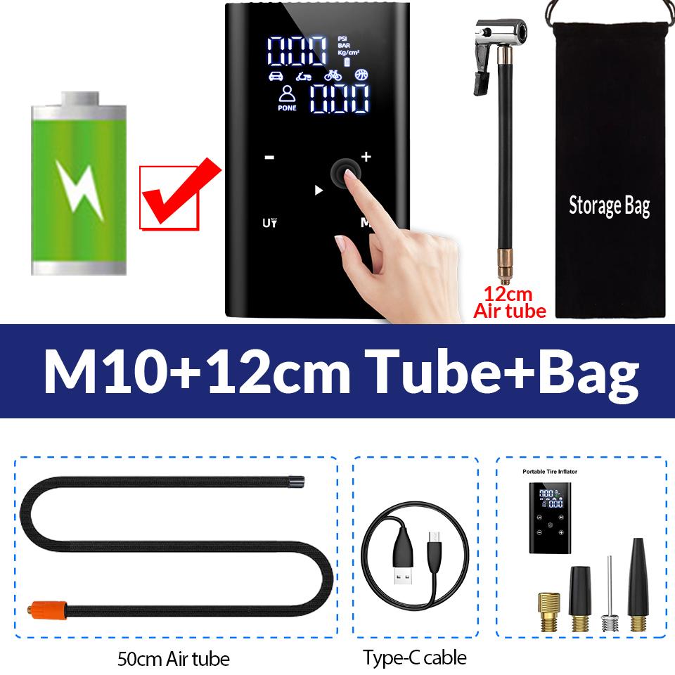 E-ACE Portable Air Pump, an 8000mAh Wireless Auto - Compressor with 150PSI, Functions As an Air Injector for Car Tyres, Bicycles and Balls.