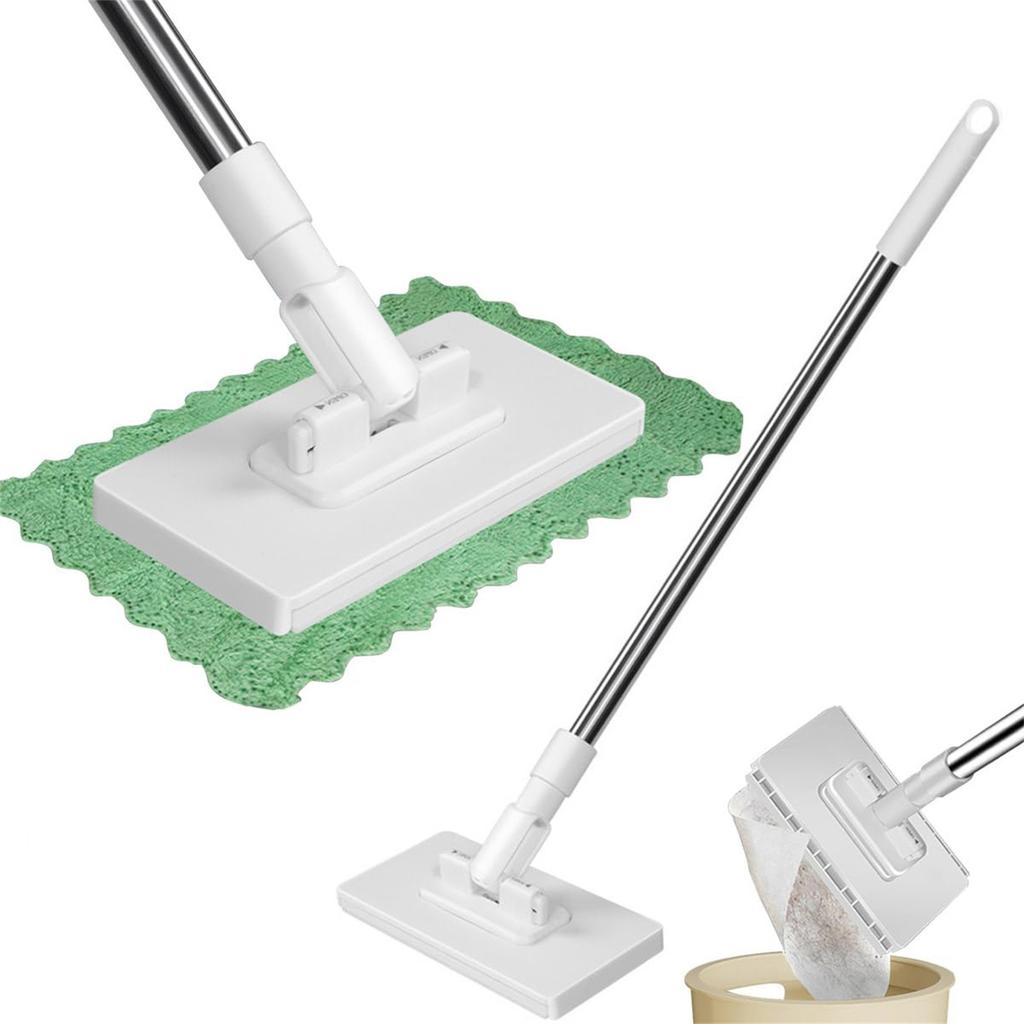 Mopp mit Druckklemmsystem, kein Händewaschen, Ein-Knopf-Wechsel, automatisches Klemmtuch