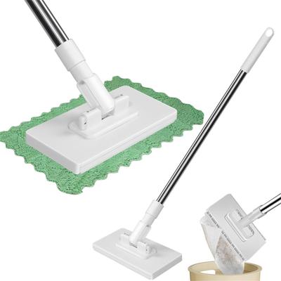 Mopp mit Druckklemmsystem, kein Händewaschen, Ein-Knopf-Wechsel, automatisches Klemmtuch