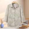 Mom's 2026 Stylish Summer Printed Lapel Shirt for Middle-Aged & Elderly Women