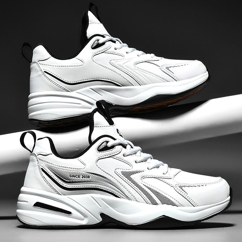 

2024 осень и зима новые легкие кроссовки для бега мужские и женские повседневные спортивные туфли модные спортивные туфли больших размеров 36 белый