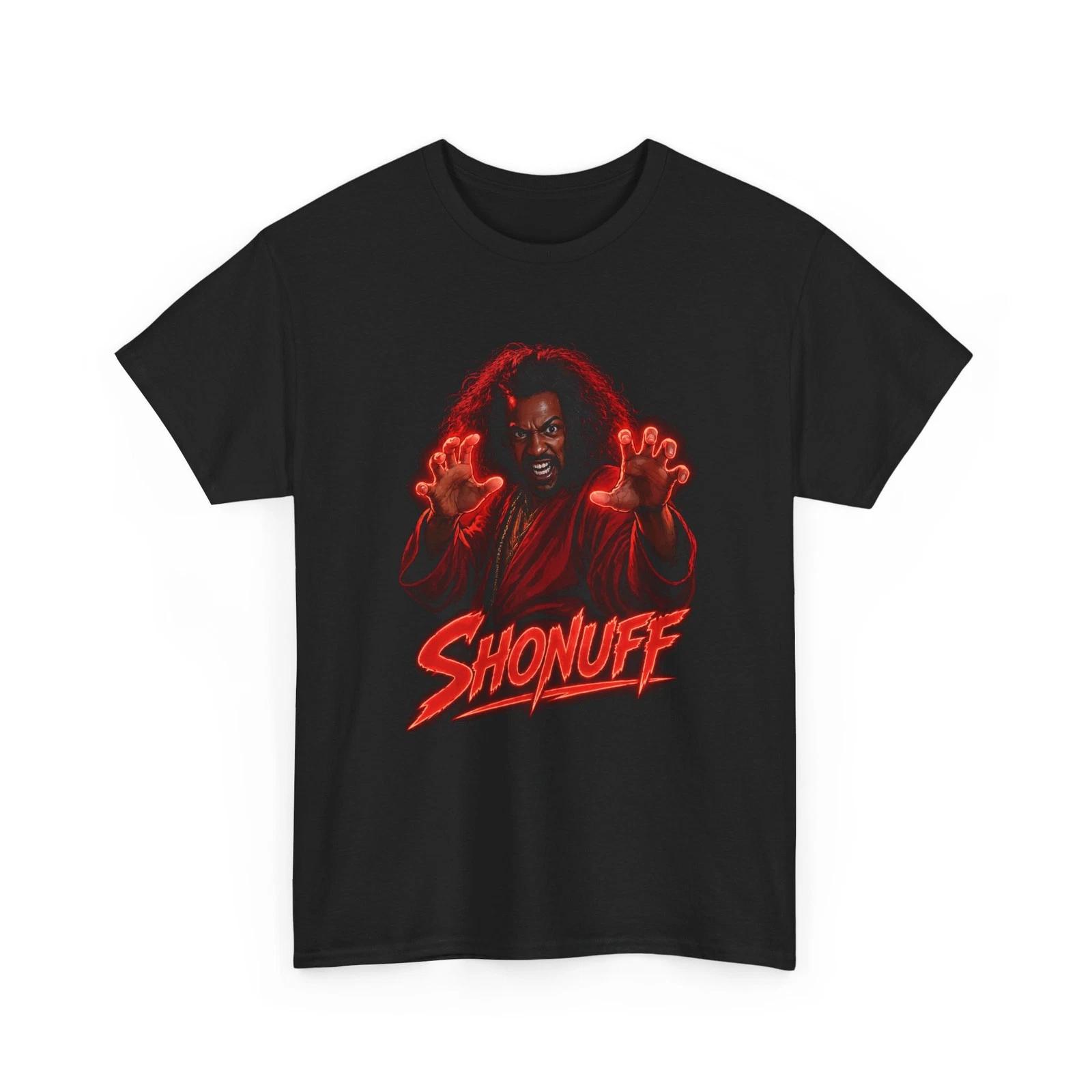 Shonuff Tee | red neon 80s kung fu tshirt XL