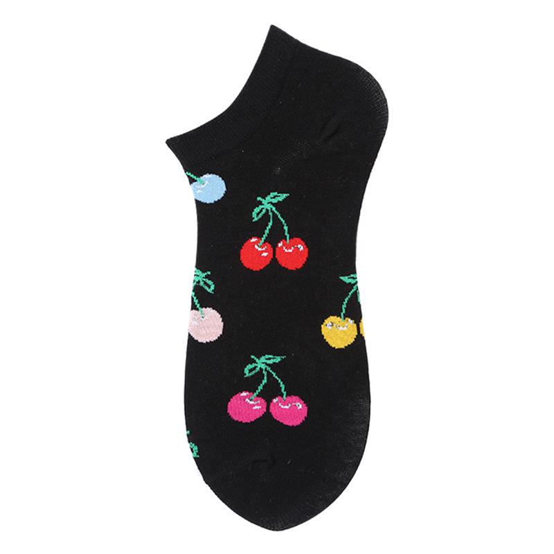 40 Style Fashion Colorful Short Socks Men Cotton Novelty Oil Painting Animals Food Avocado Casual Funny Ankle Sox