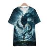 3D Printed Anime Nezha T-Shirt Boys' Summer Crew Neck Short Sleeve Comfortable Loose Top