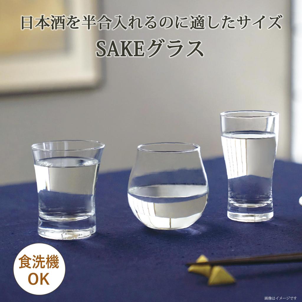 Toyo Sasaki Glass Fuwari Sake Set of Made In Dishwasher Suitable for Sake and Sake Sake Commercial Use Glasses, 230ml, 6, Japan, Safe, Cups, Ochoko,