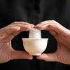 Weiße Porzellan-Teetasse Schafsfett-Jaspis Chinesische Kleine Teeverkostungs-Teegeschirr-Tasse Duft-Teetassen Kung Fu Tassen-Set