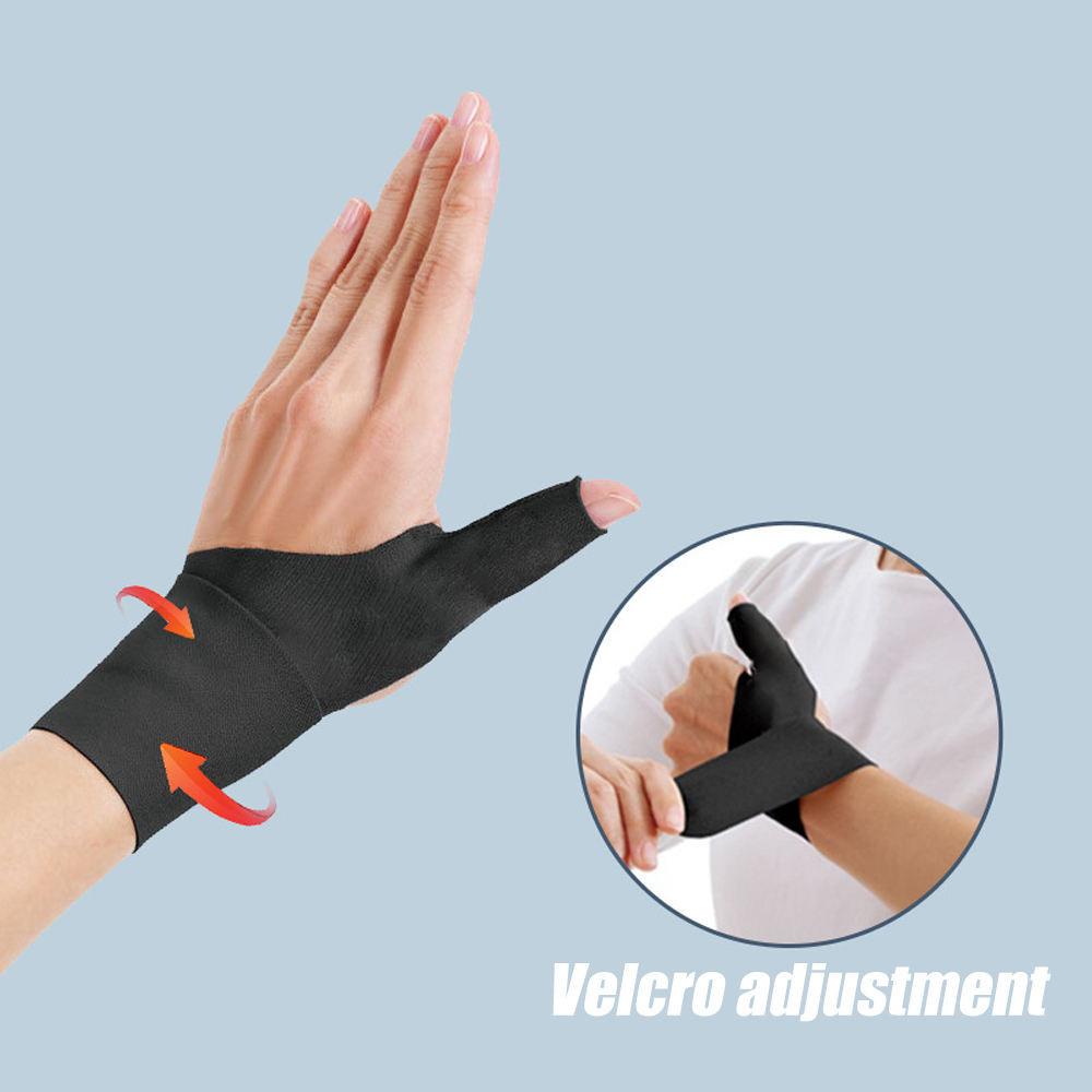 1Pair Thumb Wrist Support Brace,Elastic Arthritis Fingerless Glove for Pain Relief, Wrist Compression Sleeve Splint