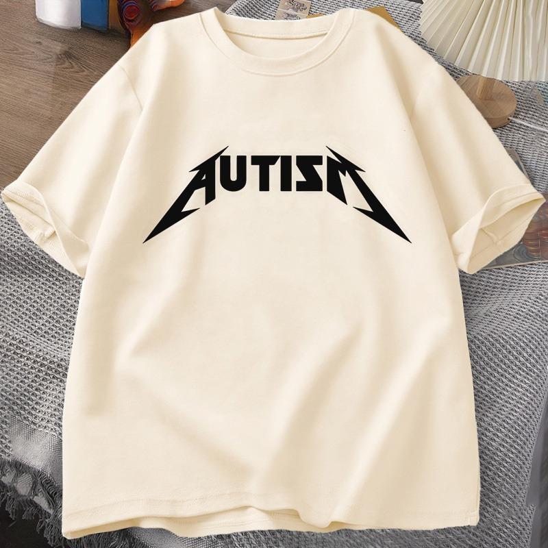 Autism Meme T Shirt Cotton Funny Humor Introvert Tshirts for Unisex WOMEN Letter Printed Tees Unisex Tshirts Oversized Tops