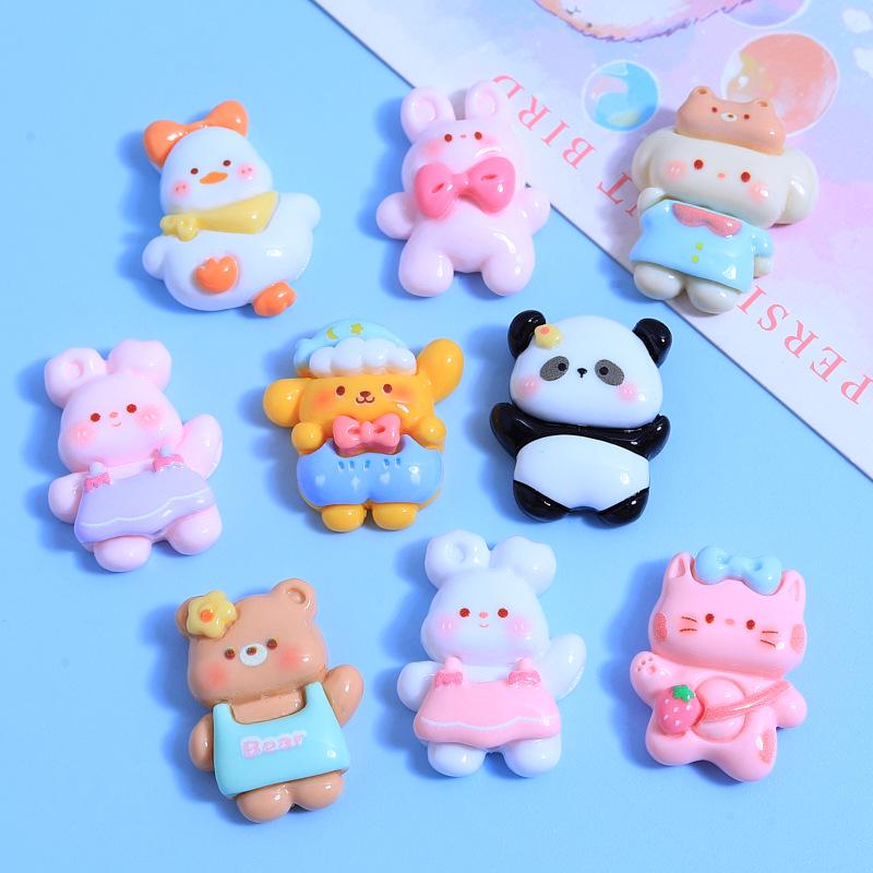 Cartoon Rabbit & Duck Resin Accessories - Shoe Buckles & Hair Clips
