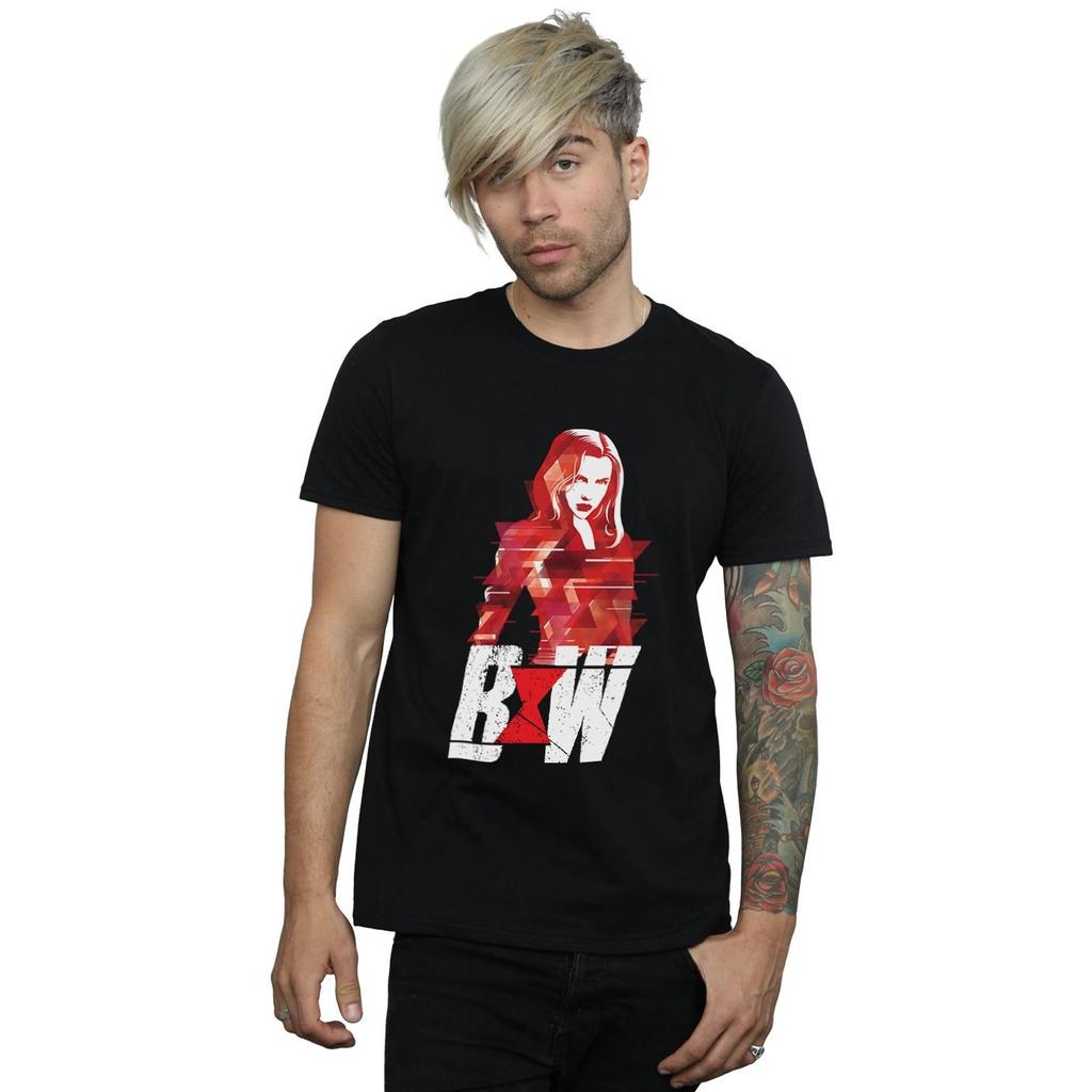 Marvel Mens Black Widow Movie Logo Artwork T-Shirt