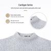 SNOWFLYING Women's Ribbed Wool Sweater with Cashmere