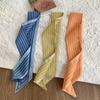 Stylish and simple striped silk scarf temperament versatile long scarf hair tie bag decoration multi-functional small streamer
