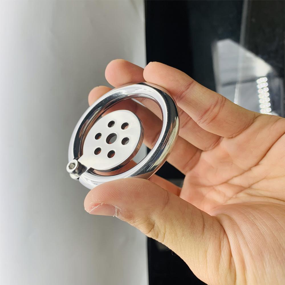 Men's Metal Penis Cage Penis Lock Leather Wear + Catheter CB Lock Chastity Belt Cock Ring Gay Sex Toy Slave BDSM