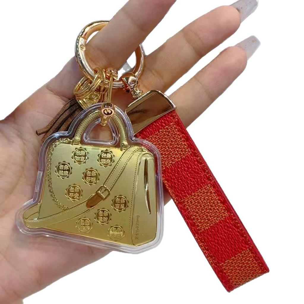 Gold-Plated Keychain & Good Luck Charm - Phone Lanyard & Car Ornament Gift for Bestie or Girlfriend