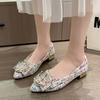 Fashion Spring Autumn Casual Flats Shoes Fashion Pointed Toe Comfortable Non-slip Wear-resistant Simple Metal Decorative Women's Shoes