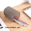 1pc - Simple Transparent Pen Holder Creative Plastic Matte Pen Holder Stationery Office Desktop Storage Pen Holder