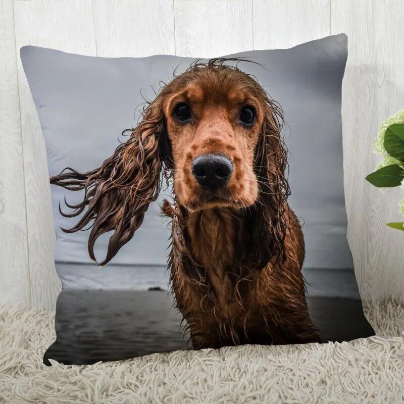 Spaniel Animal Pillowcase Modern Home Living Room Decoration
