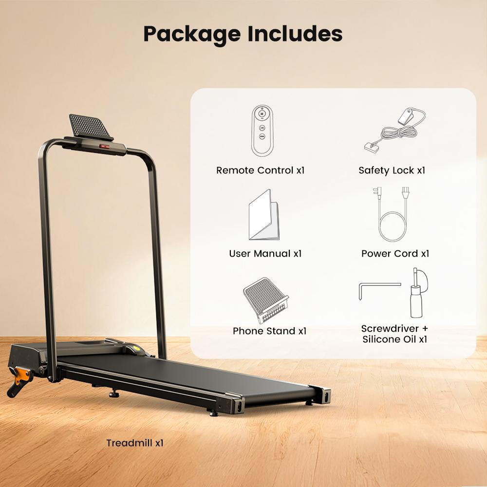 Treadmill iScooter Speed 1-12km/h Lndoor Treadmill With Bluetooth APP LED Display Max Load 120Kg Black FT52