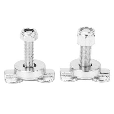 1 Par L Track Doble Perno Roscado Tuerca Fitting Amarre Acero al Carbono para Plataforma de Camión Remolque Control de Carga Camioneta RV
