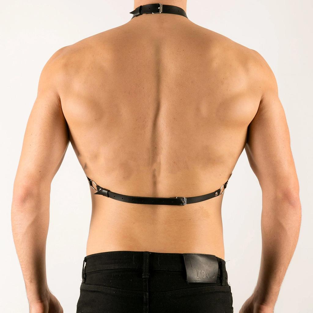 Men's PU Leather Chest Harness punk street style Burning Men Harness belt Adjustable Waist Belt for Party Cosplay