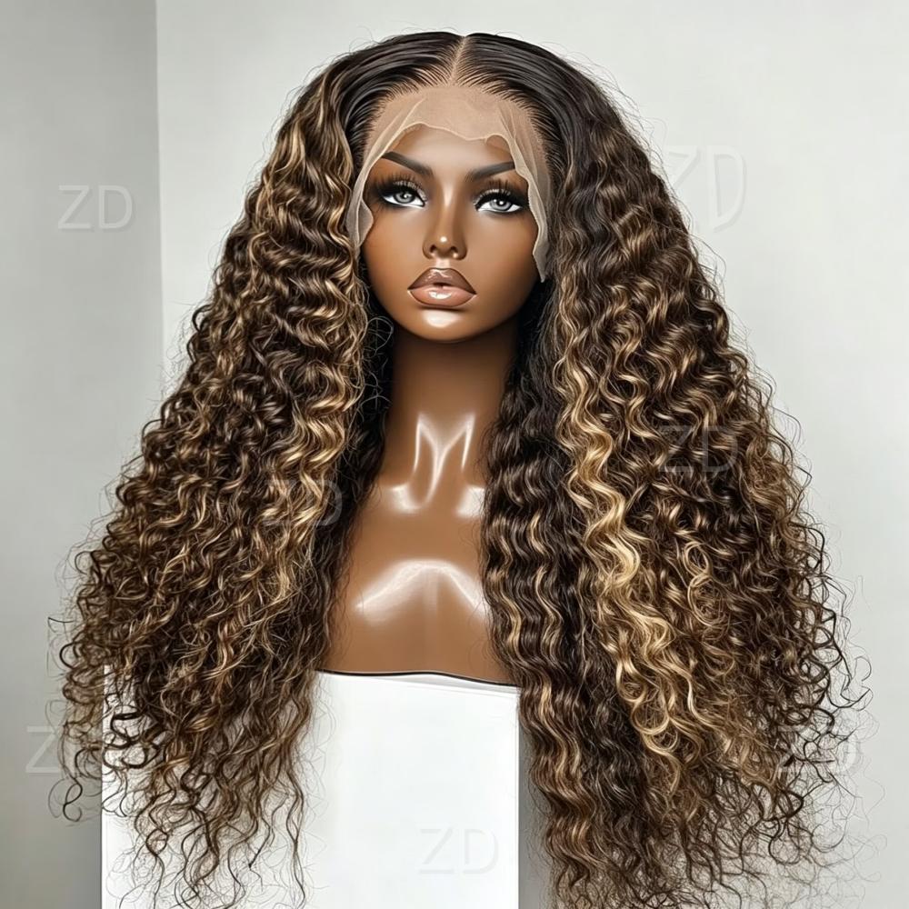 Brown Highlight Kinky Curly Soft Pre-plucked