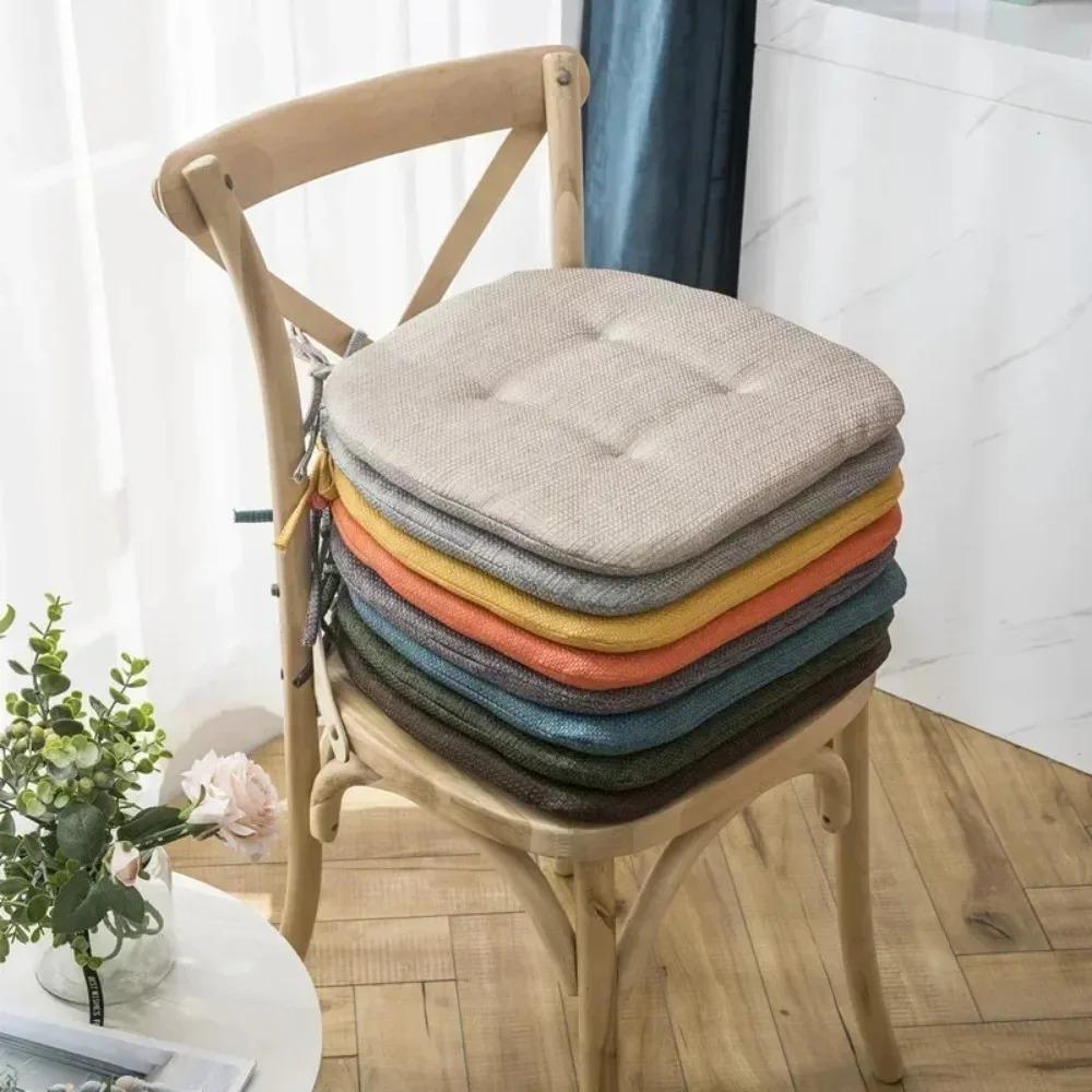 Chair Cushion with Straps Multi Color Dining Room,for Dining Chairs,Outdoor Garden,Office Chair Seat Pads