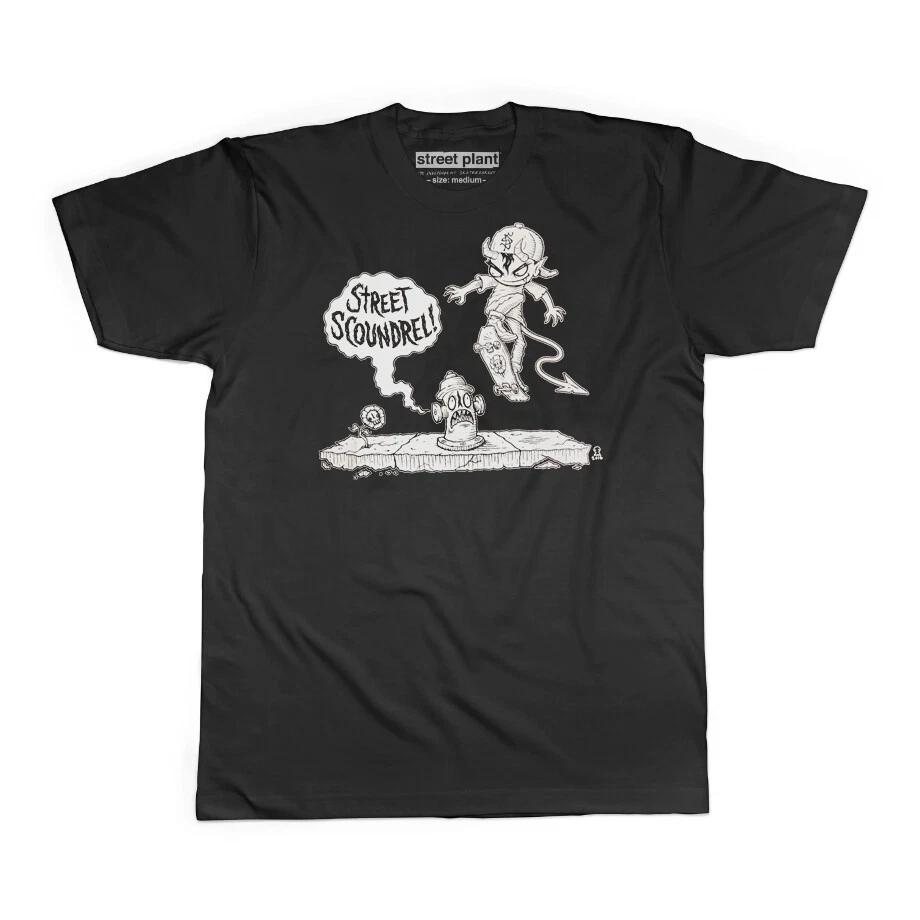 Street Plant Mike Vallely STREET SCOUNDREL Футболка для скейтборда ЧЕРНАЯ XXXXL