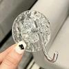 Acrylic Bathroom Crystal Transparent Hook Wall Clothes Hanger Door Handle Towel Key Jewelry Storage Hook Kitchen Accessories