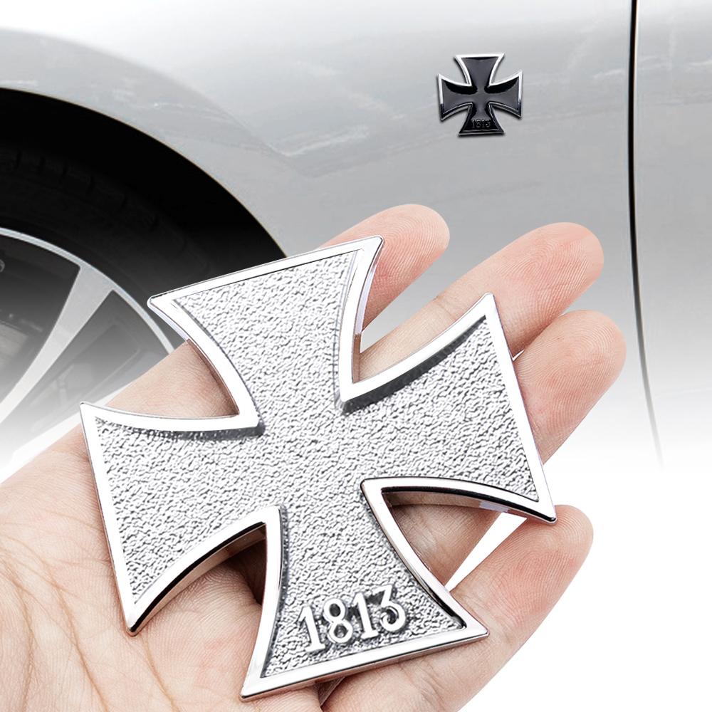 Car Styling 1813 Cross Badge Decoration Metal Sticker for Chevrolet Lada Cadillac Renault Toyota Suzuki Nissan Volvo Ford Jaguar R4