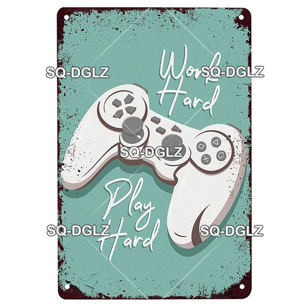 Game Rules Metal Sign Metal Poster Tin Sign Plaque Metal Vintage Wall Decor for Bar Pub Club Man Cave Metal Signs(20x30cm)