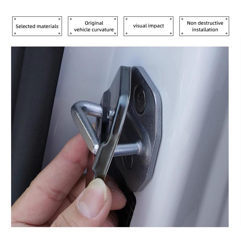 4Pcs Car Door Lock Cover Door Rust Proof Cover Modified Decoration For Mercedes Benz AMG GLE GLS CLA CLE GLC CLS GLA W223 W213