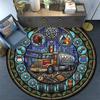 Fuel Transport Iconography Round Area Rug Under Office Chairs Bedroom Living Room Home Decor