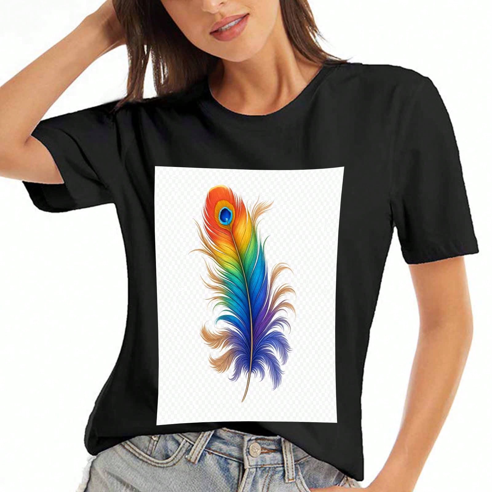 Peacock Bird unisex Cotton T Shirt, Premium Cotton Graphic Tee, Durable, Casual And Fashionable. I m A Peacock You Gotta Let Me Fly Funny Bird Lover G S разноцветный