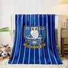 Blue Owl Emblem with Latin Motto Design print blanket soft and cozy perfect for the living room bed sofa or a nap,gift