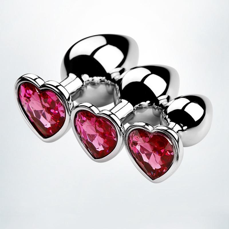 3 bucăți/set de jucării anale din metal pentru femei, produse sexuale pentru adulți, bărbați, plug anal din oțel inoxidabil, jucărie sexuală, jucării anale