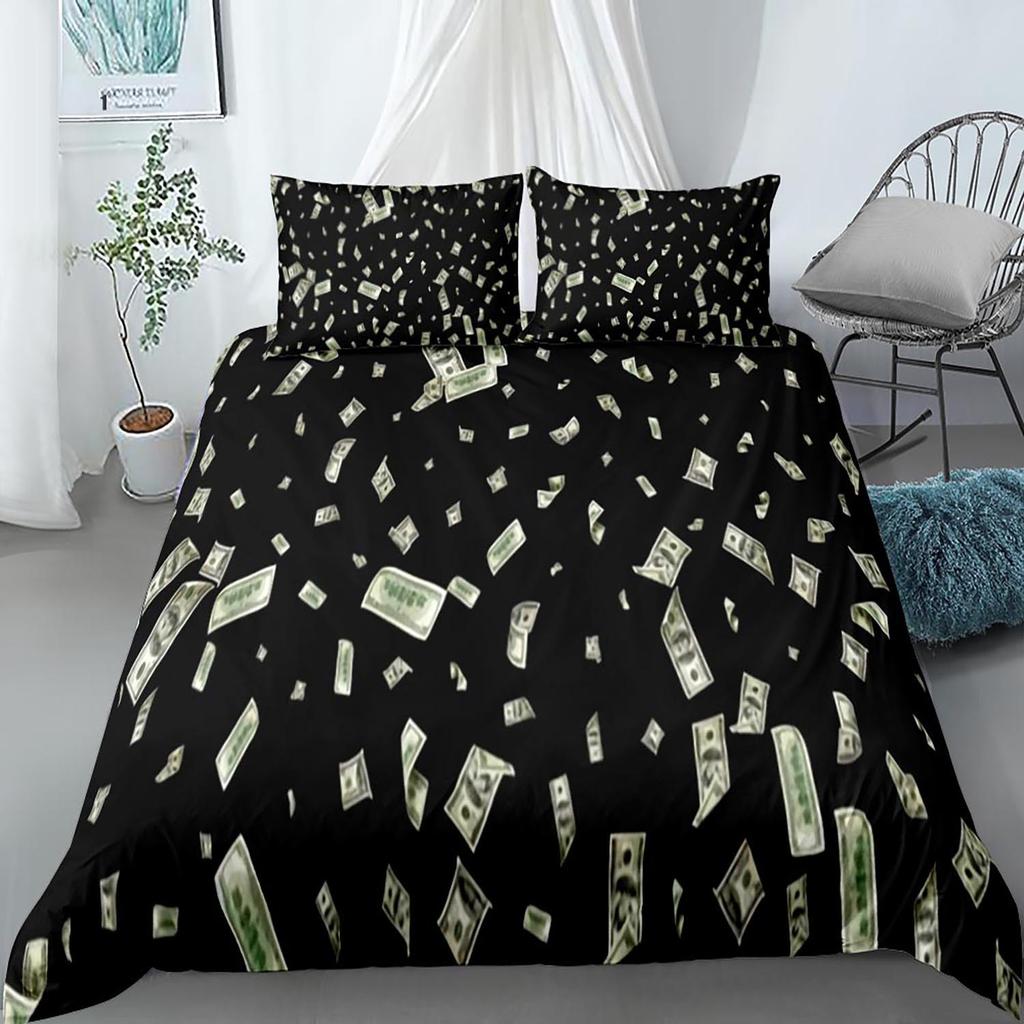 3D Home Textile Banknote Quilt Cover Digital Printing Three-Piece Digital Printing