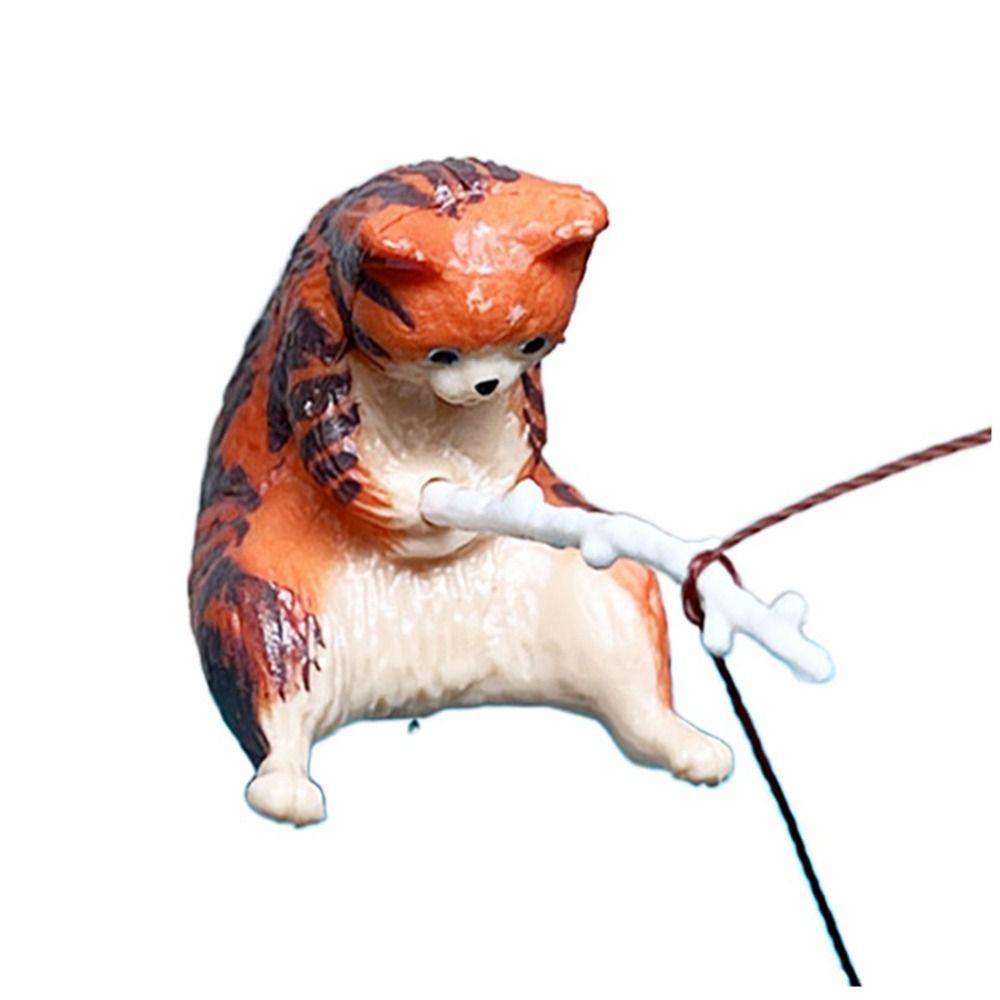 Aquascape Decorative Fishing Kittens DIY Cat Fishing Ornament New Fishing Cat Ornaments  Car