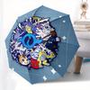 1pc Fantasy Creature Collage Umbrella with Plastic Handle,Suitable for All Seasons Home Travel Outdoor UmbrellaM1121
