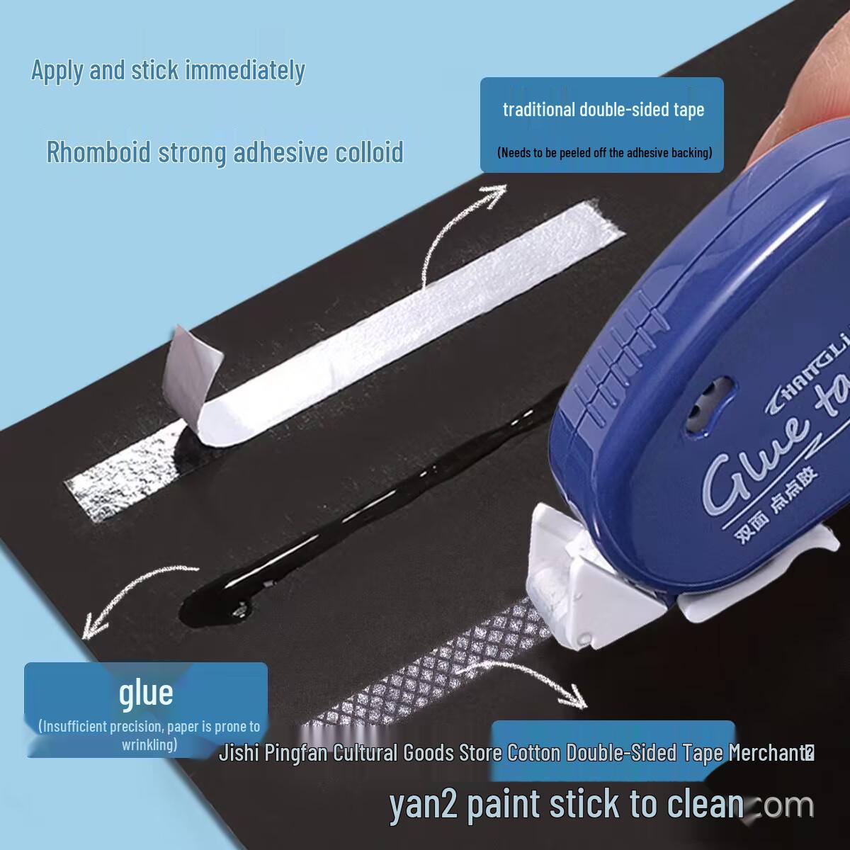 Changli High Viscosity Seamless Grid Transparent Double-Sided Adhesive Tape Changli 519 Random Color 1 pc